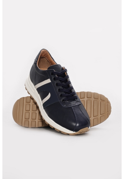 Ayakkabıhane Hakiki Deri Lacivert Erkek Casual Ayakkabı AH07722MA575