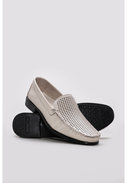  Ayakkabıhane İçi Dışı Hakiki Deri Bej Şık Erkek Klasik Ayakkabı AH087241311007