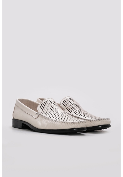  Ayakkabıhane İçi Dışı Hakiki Deri Bej Şık Erkek Klasik Ayakkabı AH087241311007