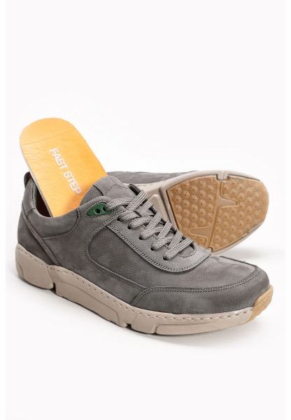 Ayakkabıhane Hakiki Deri Haki Nubuk Erkek Casual Ayakkabı AH07742MA244110