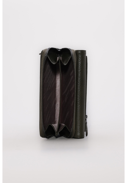 Ayakkabıhane Hakiki Deri Yeşil Kadın Bifold Fermuarlı Cüzdan AH07779CA2715