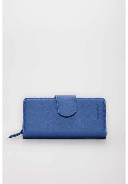 Ayakkabıhane Hakiki Deri Mavi Kadın Portföy Fermuarlı Cüzdan AH07779CA2723