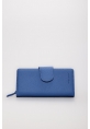 Ayakkabıhane Hakiki Deri Mavi Kadın Portföy Fermuarlı Cüzdan AH07779CA2723