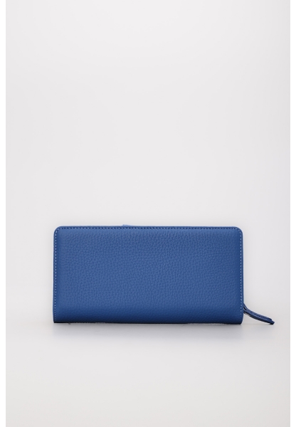 Ayakkabıhane Hakiki Deri Mavi Kadın Portföy Fermuarlı Cüzdan AH07779CA2723