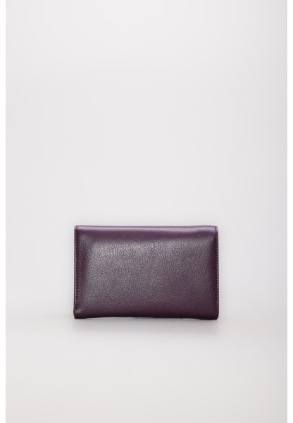 Ayakkabıhane Hakiki Deri Mürdüm Kadın Trifold Cüzdan AH07779CA2628