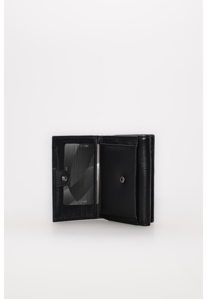 Ayakkabıhane Hakiki Deri Siyah Kadın Trifold Cüzdan AH07779CA2632