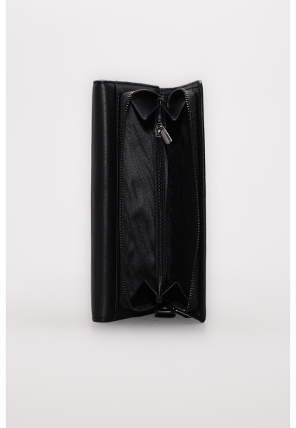 Ayakkabıhane Hakiki Deri Siyah Kadın Portföy Fermuarlı Cüzdan AH07779CA2726