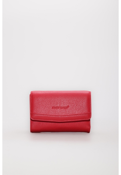 Ayakkabıhane Hakiki Deri Kırmızı Kadın Bifold Cüzdan AH07779CA2620