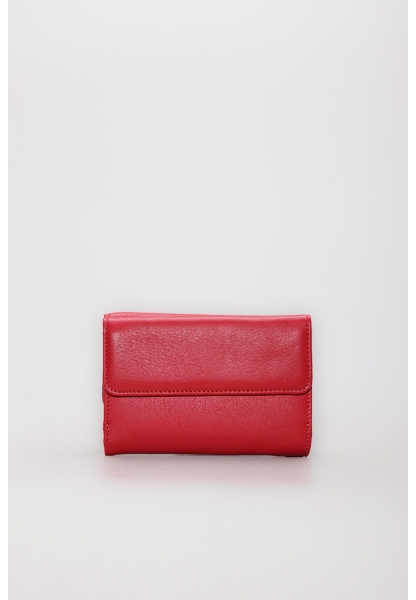 Ayakkabıhane Hakiki Deri Kırmızı Kadın Bifold Cüzdan AH07779CA2620
