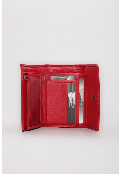 Ayakkabıhane Hakiki Deri Kırmızı Kadın Bifold Cüzdan AH07779CA2620