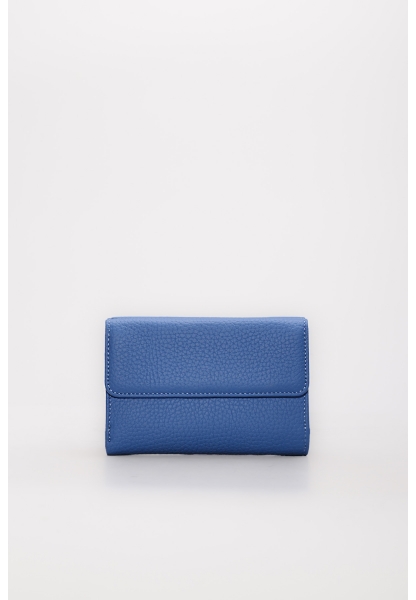 Ayakkabıhane Hakiki Deri Mavi Kadın Bifold Cüzdan AH07779CA2620