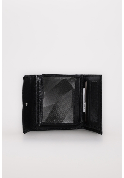 Ayakkabıhane Hakiki Deri Siyah Kadın Bifold Cüzdan AH07779CA2614