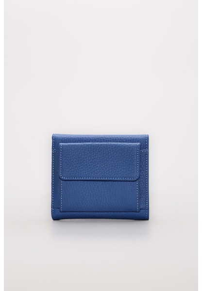 Ayakkabıhane Hakiki Deri Mavi Kadın Bifold Cüzdan AH07779CA2614