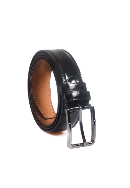 Ayakkabıhane Hakiki Deri Siyah Rugan Erkek Deri Kemer 779KA234 AH07779KA234-01