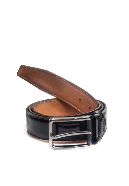 Ayakkabıhane Hakiki Deri Siyah Rugan Erkek Deri Kemer 779KA234 AH07779KA234-01