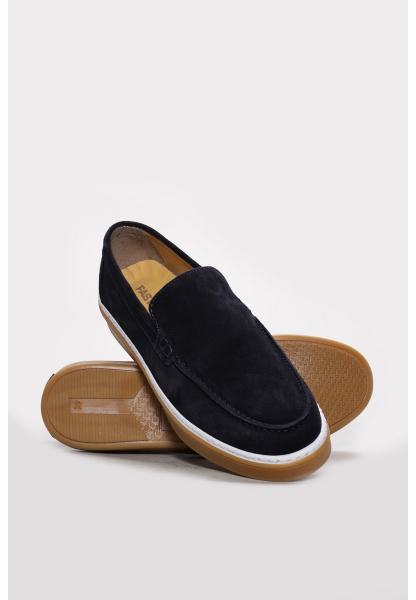 Ayakkabıhane Hakiki Deri Lacivert Süet Erkek Casual Ayakkabı AH07819MA010LP