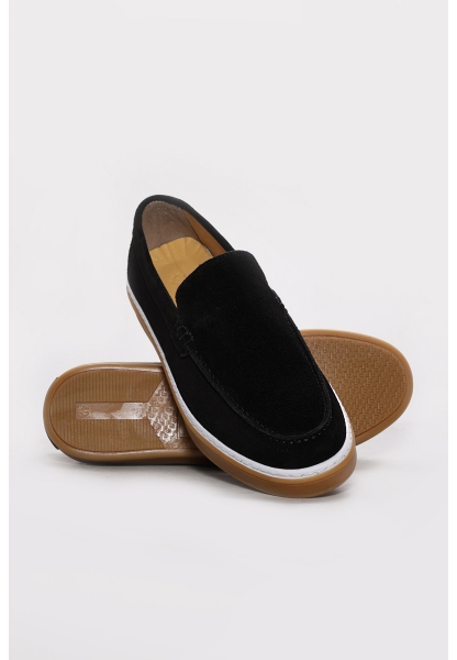 Ayakkabıhane Hakiki Deri Siyah Süet Erkek Casual Ayakkabı AH07819MA010LP