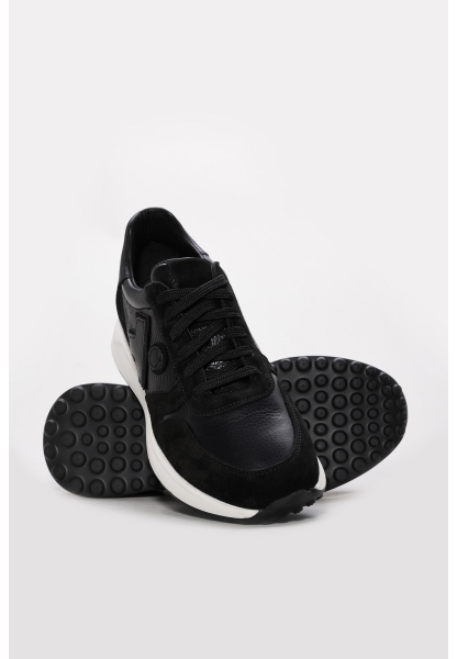  Ayakkabıhane İçi Dışı Hakiki Süet Deri Siyah Erkek Spor Sneaker Ayakkabı AH088191421