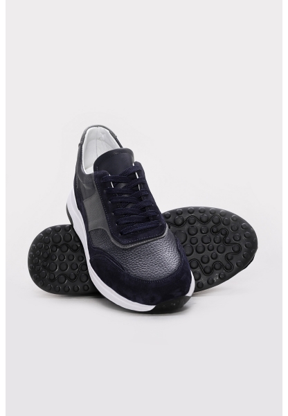 Ayakkabıhane Hakiki Deri Lacivert Erkek Casual Ayakkabı AH07856MA655