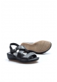 Ayakkabıhane İçi Dışı Hakiki Deri Çapraz Model Siyah Kadın Klasik Sandalet AH078642611805