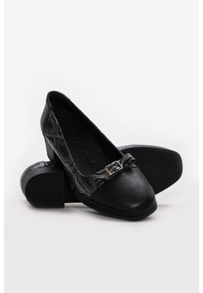 Ayakkabıhane İçi Dışı Hakiki Deri Siyah Kadın Anne Ayakkabısı AH088892615960