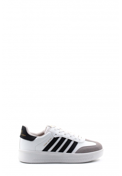 Ayakkabıhane Beyaz Siyah Unisex Sneaker Ayakkabı AH07930XA058