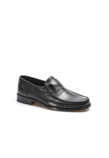 Ayakkabıhane Kösele Taban İçi Dışı Hakiki Deri Siyah Erkek Klasik Ayakkabı AH08932131830
