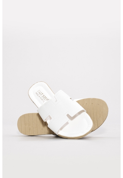 Ayakkabıhane Beyaz Kadın Düz Terlik AH07935ZA113