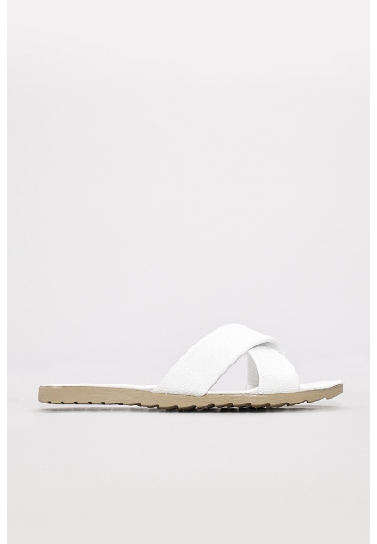 Ayakkabıhane Beyaz Kadın Düz Terlik AH07935ZA111