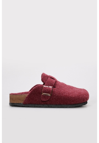 Ayakkabıhane Bordo Rahat Kadın Terlik AH1E935261806