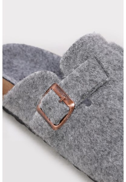 Ayakkabıhane Gri Rahat Kadın Terlik AH1E935261806