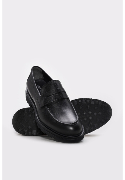 Ayakkabıhane Hakiki Deri Siyah Erkek İnce Topuk Ayakkabı AH07943MA214