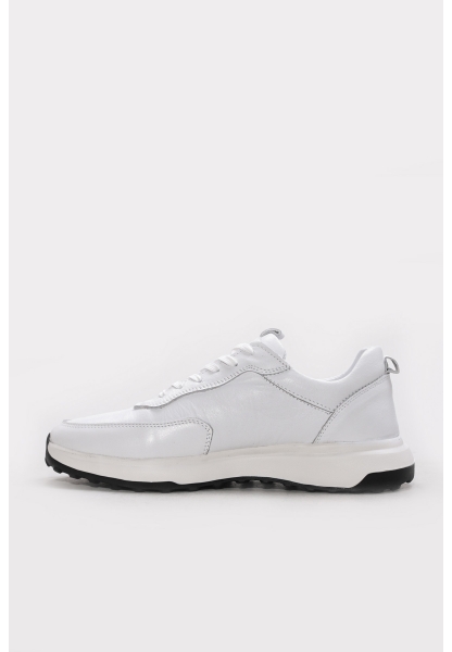 Ayakkabıhane İçi Dışı Hakiki Deri Beyaz EVA Erkek Spor Sneaker Ayakkabı AH08943131275