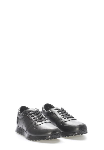Ayakkabıhane İçi Dışı Hakiki Deri Siyah Erkek Spor Sneaker Ayakkabı AH08951131661