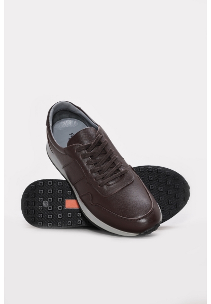  Ayakkabıhane İçi Dışı Hakiki Deri Kahve Erkek Spor Sneaker Ayakkabı AH08951131071201918