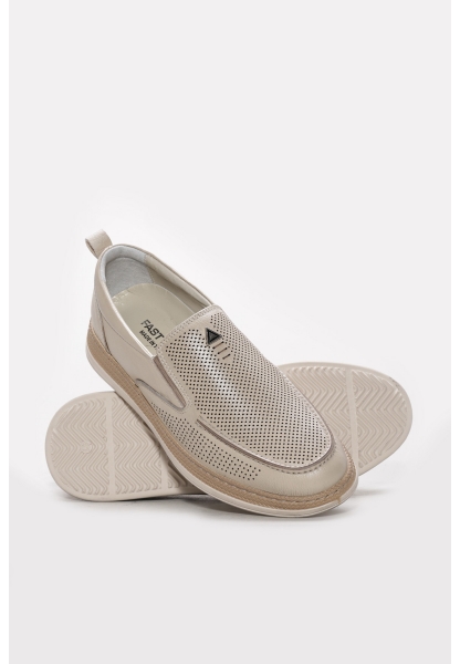 Ayakkabıhane İçi Dışı Hakiki Deri Bej Ortopedik Erkek Casual Ayakkabı AH08951131497