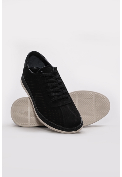 Ayakkabıhane Hakiki Deri Siyah Nubuk Erkek Casual Ayakkabı AH07951MA400