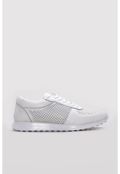 Ayakkabıhane İçi Dışı Hakiki Deri Bej Erkek Spor Sneaker Ayakkabı AH08951131662