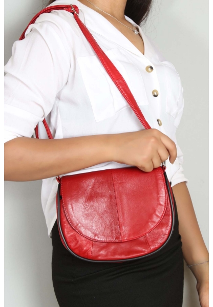 Ayakkabıhane Hakiki Deri Kırmızı Kadın El Çanta AH07969CA457