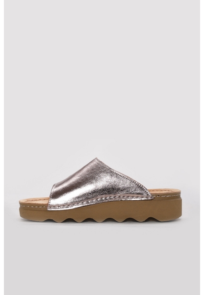 Ayakkabıhane İçi Dışı Hakiki Deri Bakır Kadın Terlik AH08972261458