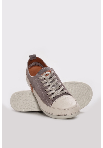 Ayakkabıhane Hakiki Deri Gri Süet Kadın Casual Ayakkabı AH07972ZA8260