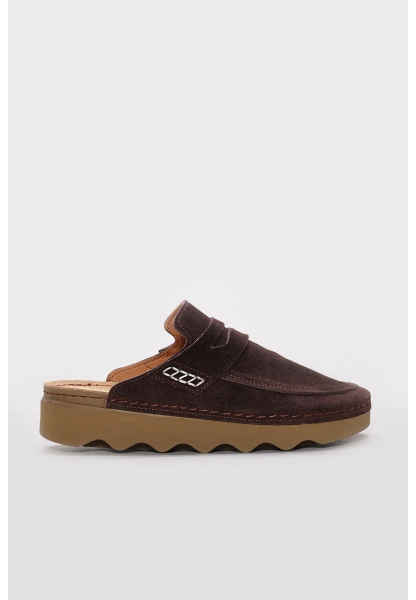 Ayakkabıhane Hakiki Deri Kahve Süet Kadın Casual Ayakkabı AH07972ZA351