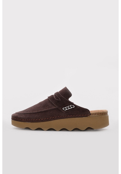 Ayakkabıhane Hakiki Deri Kahve Süet Kadın Casual Ayakkabı AH07972ZA351