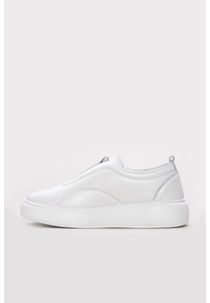 Ayakkabıhane İçi Dışı Hakiki Deri Beyaz Kadın Casual Günlük Ayakkabı AH089822611365