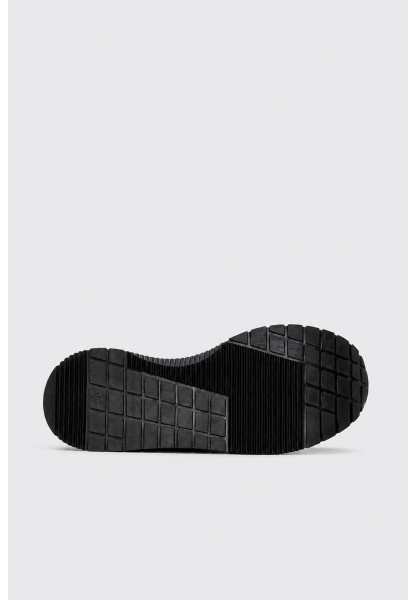 Ayakkabıhane İçi Dışı Hakiki Süet Deri Siyah Kadın Spor Sneaker Ayakkabı AH089822614115