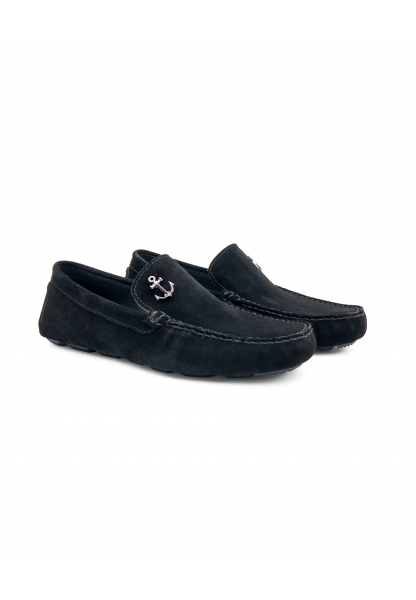Ayakkabıhane İçi Dışı Hakiki Süet Deri Siyah Erkek Loafer Ayakkabı AHMSLF000119750AN