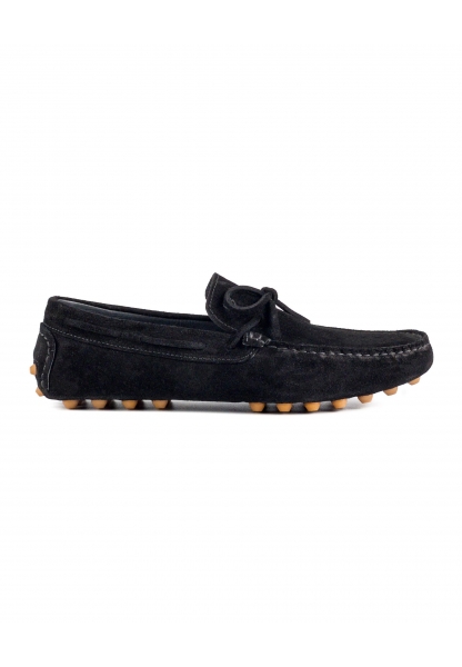 Ayakkabıhane Pirene Siyah Hakiki Süet Deri Deri Erkek Loafer Ayakkabı