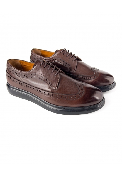 Ayakkabıhane İçi Dışı Hakiki Deri Kahve Erkek Oxford Ayakkabı AHMSGN00781850AN