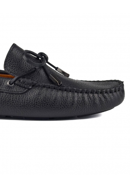 Ayakkabıhane Teos Siyah Hakiki Deri Erkek Loafer Ayakkabı