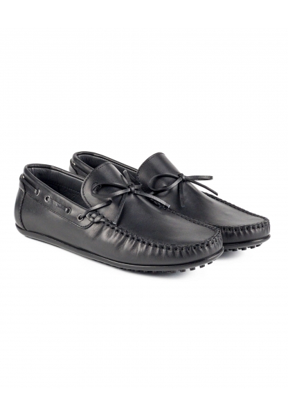 Ayakkabıhane İçi Dışı Hakiki Deri Siyah Erkek Loafer Ayakkabı AHMSLF00127860AN